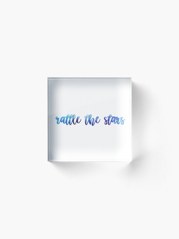 Alternate view of rattle the stars Acrylic Block