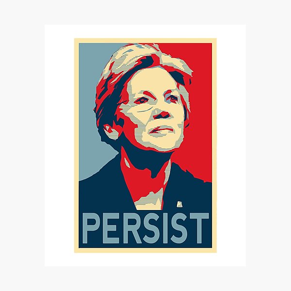 Item preview, Elizabeth Warren Persist| Elizabeth Warren Sticker| Warren For President designed and sold by YikesForever.