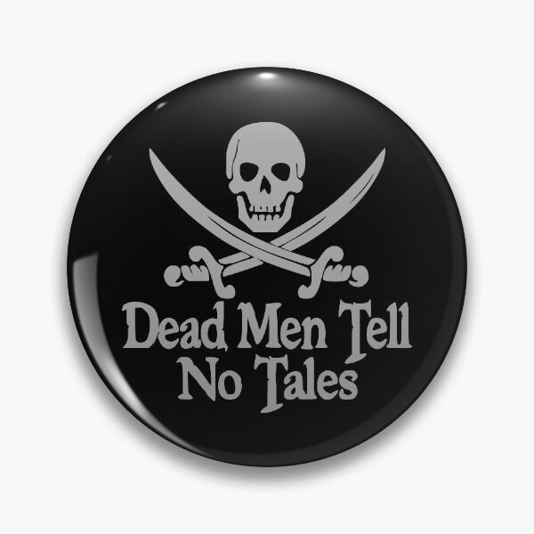 Item preview, Pirates Skull Crossed Swords Dead Men Tell No Tales - Grey designed and sold by Pink Pineapple Works.