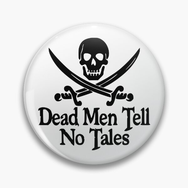 Item preview, Pirates Skull Crossed Swords Dead Men Tell No Tales - Black designed and sold by Pink Pineapple Works.