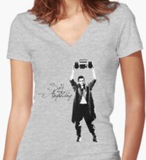 Say Anything - Dobler Women's Fitted V-Neck T-Shirt