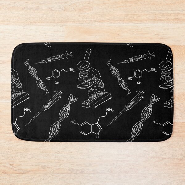 Item preview, Bio Sketch Pattern - White on Black designed and sold by Kd Amittai.
