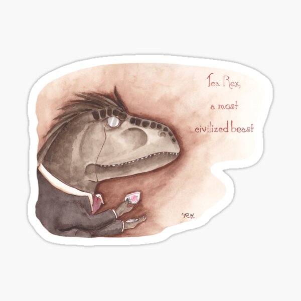 Tea Rex Sticker