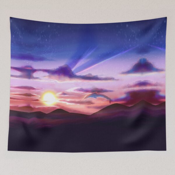Aperçu de l'œuvre Coucher de soleil dauphin créée et vendue par IgniteWithin.