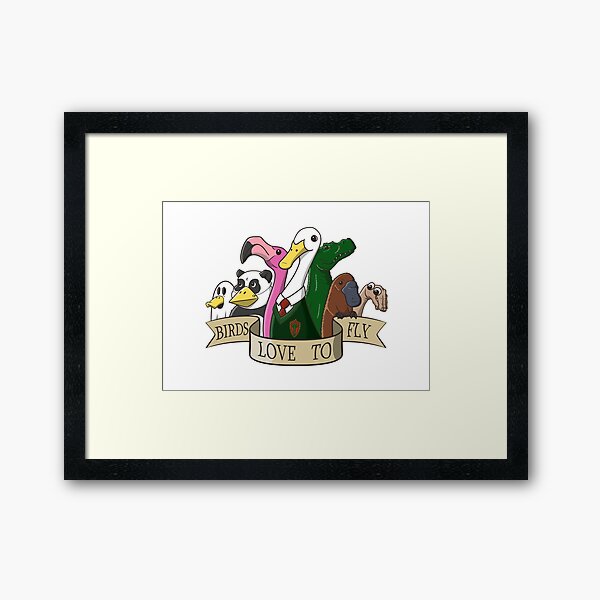 Birds Love to Fly Framed Art Print