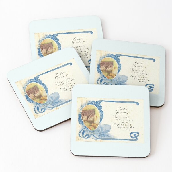 Item preview, Vintage Easter Greeting Postcard with Chickens and Bunnies designed and sold by 4Craig.