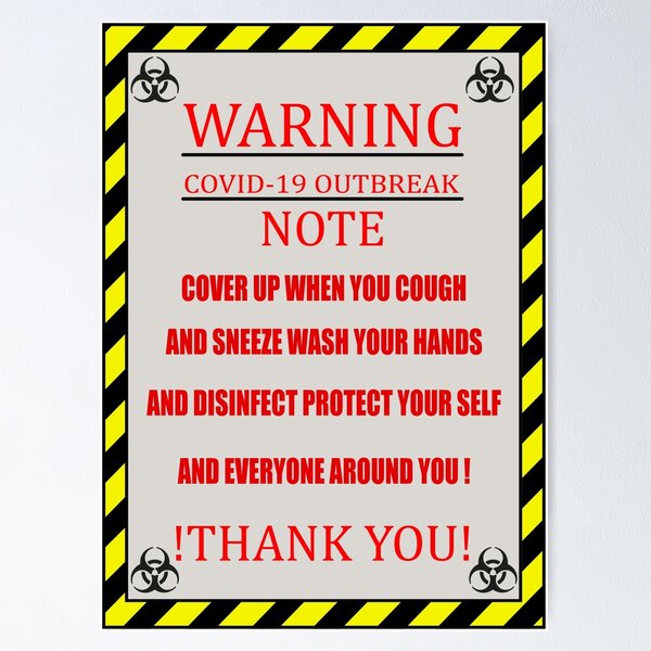 Item preview, Warning Sign Poster designed and sold by MrNik.