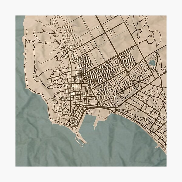 Aperçu de l'œuvre Durres Sepia: carte créée et vendue par CPTVDesign.