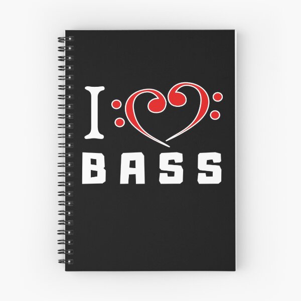 Item preview, I Love Bass Red Heart Bass Clef Design designed and sold by podguy.