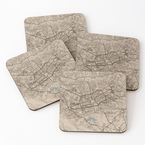 Item preview, Tirana Sepia Map designed and sold by CPTVDesign.