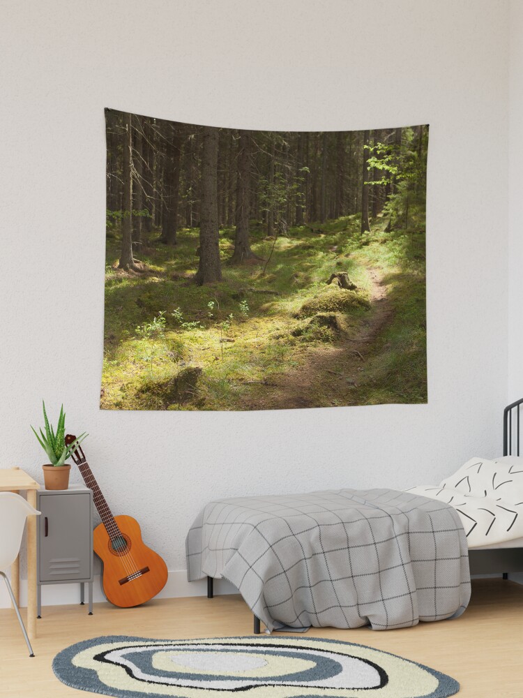 Thumbnail 1 of 3, Tapestry, Forest path designed and sold by guffa-com.
