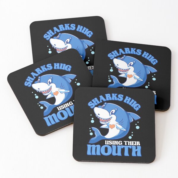 Item preview, Sharks Hug Using Their Mouth Funny Shark Pun designed and sold by perfectpresents.