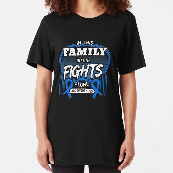 In This Family No One Fights Alone Slim Fit T-Shirt