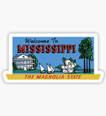 Welcome to Mississippi Sign, Vintage 50s Sticker