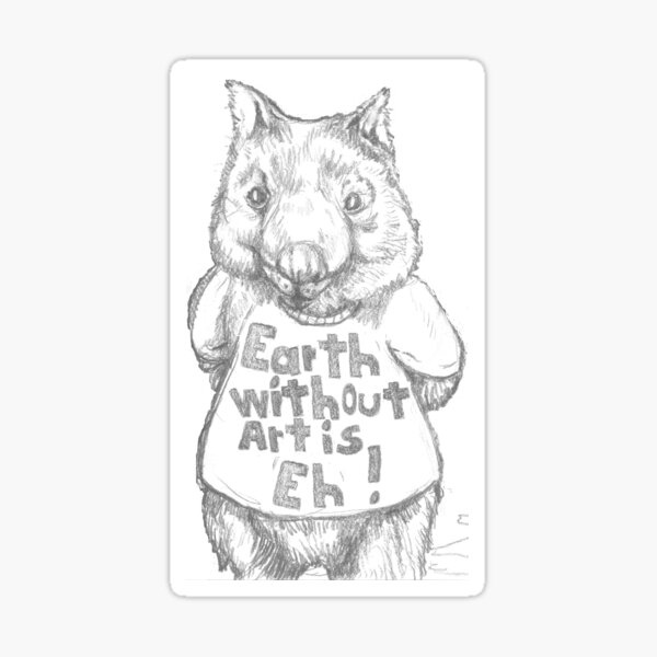 Mr Wombat Sticker
