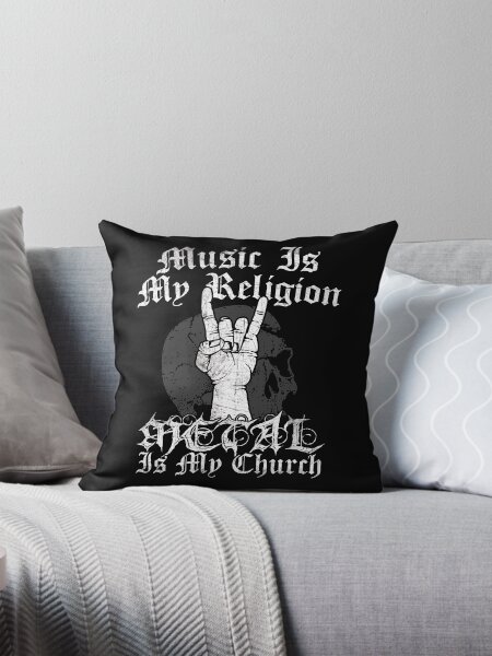 Aperçu de l'œuvre Heavy Metal Quote La musique est ma religion Le métal est mon église créée et vendue par Ikaroots.