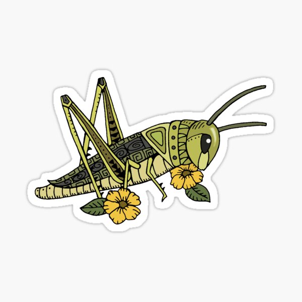 Lucky Grasshopper Sticker
