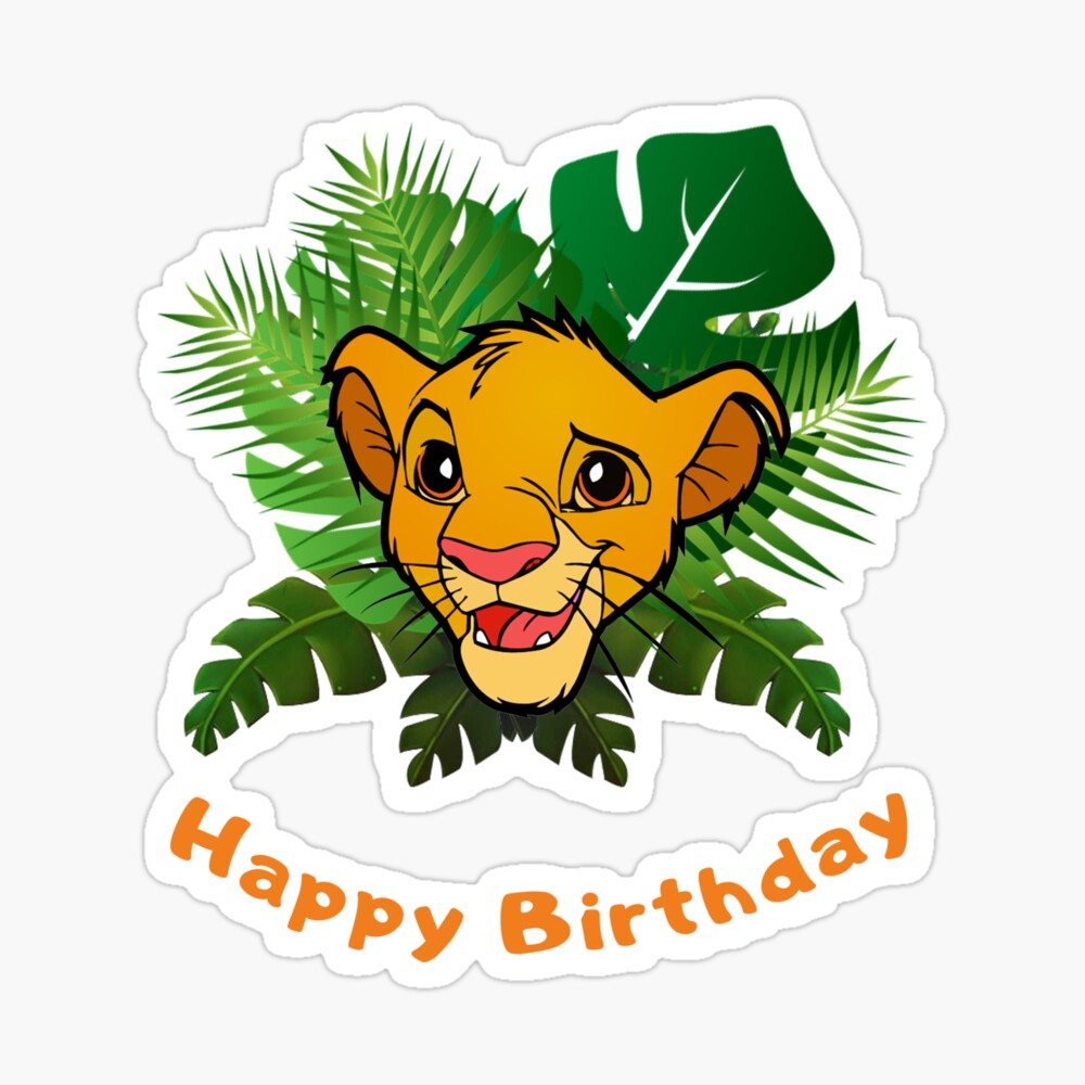 Happy Birthday Lion King Simba Poster By Rotembutzian Redbubble