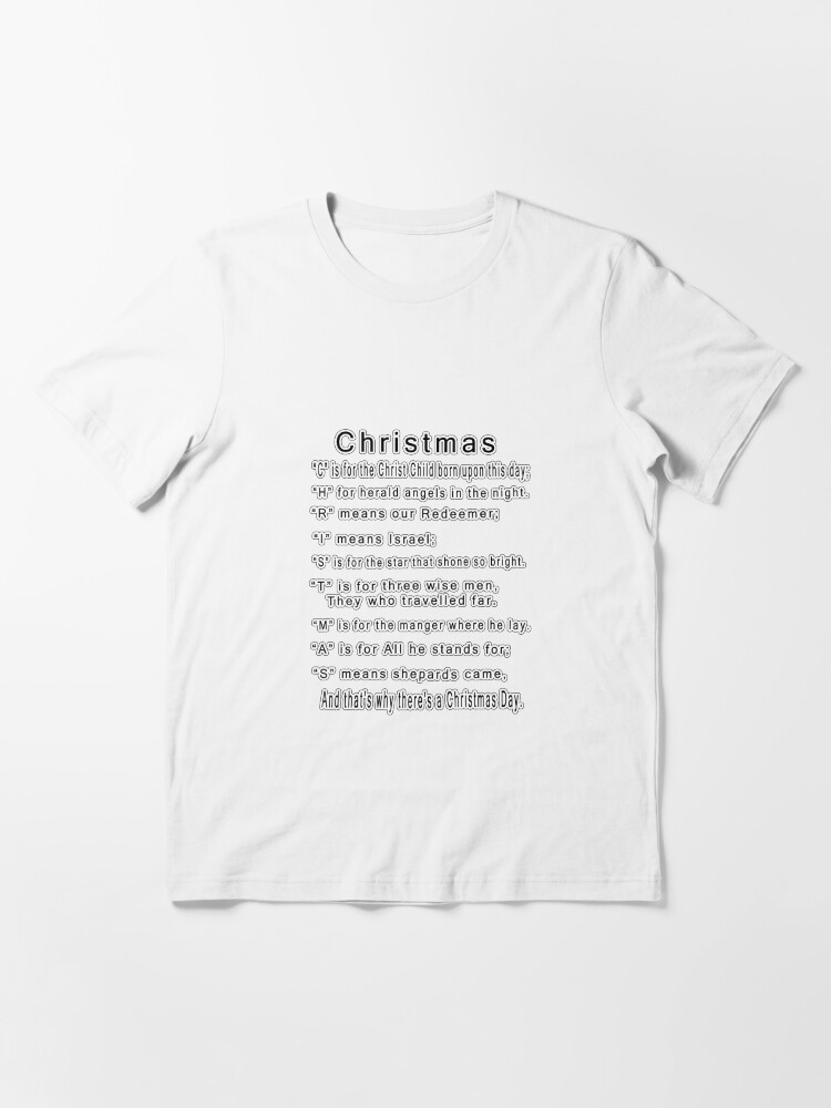 meaning-of-c-h-r-i-s-t-m-a-s-tee-shirt-t-shirt-for-sale-by