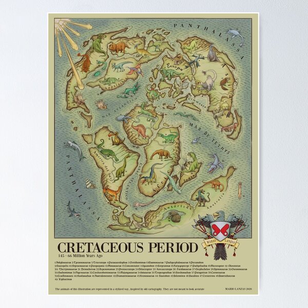Mappemonde - Continents Poster