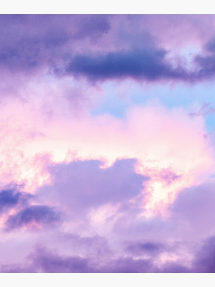 "Pink and Purple Clouded Sky Premium Print Pattern " Sticker for Sale ...