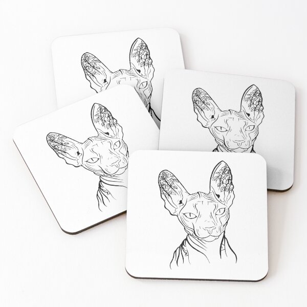 Item preview, Sphynx cat black and white. designed and sold by emphatic.