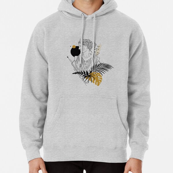 Artemis (Diana). Creative Illustration In Geometric And Line Art Style Pullover Hoodie