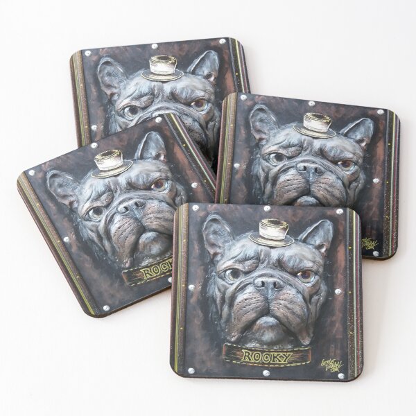 Item preview, French Bulldog Rocky Sculpture Artwork Dog Frenchie designed and sold by RetroVandal.