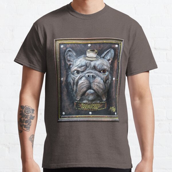 French Bulldog Rocky Sculpture Artwork Dog Frenchie Classic T-Shirt