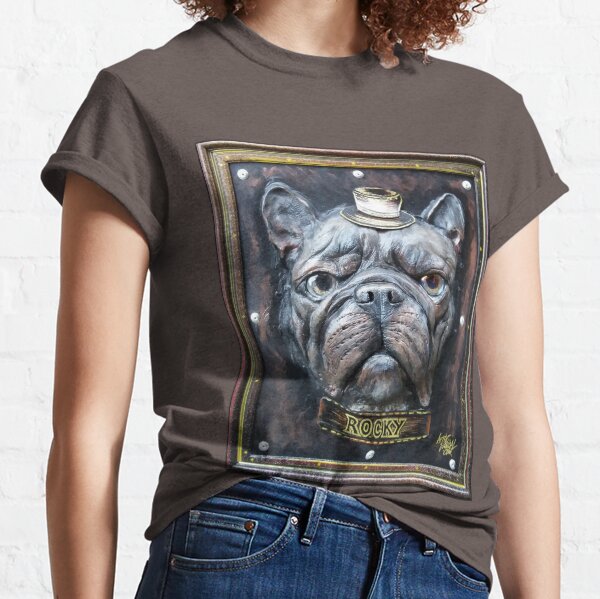 French Bulldog Rocky Sculpture Artwork Dog Frenchie Classic T-Shirt