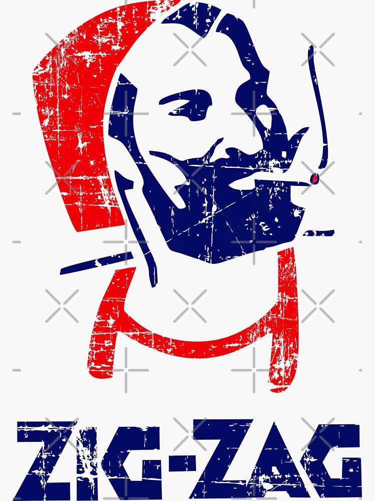 "Zig Zag Vintage" Sticker by GR8DZINE Redbubble
