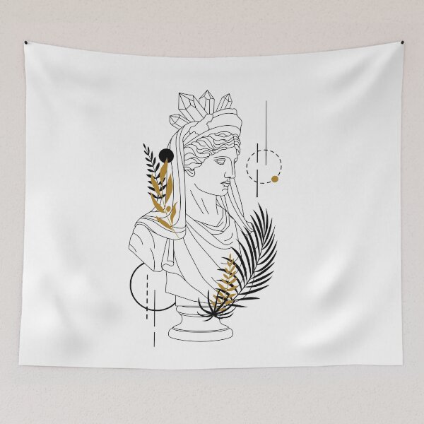 Item preview, Demeter (Ceres). Creative Illustration In Geometric And Line Art Style designed and sold by Sloth Astronaut.