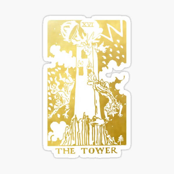 The Tower Tarot Card - Ghoulish Edition Sticker