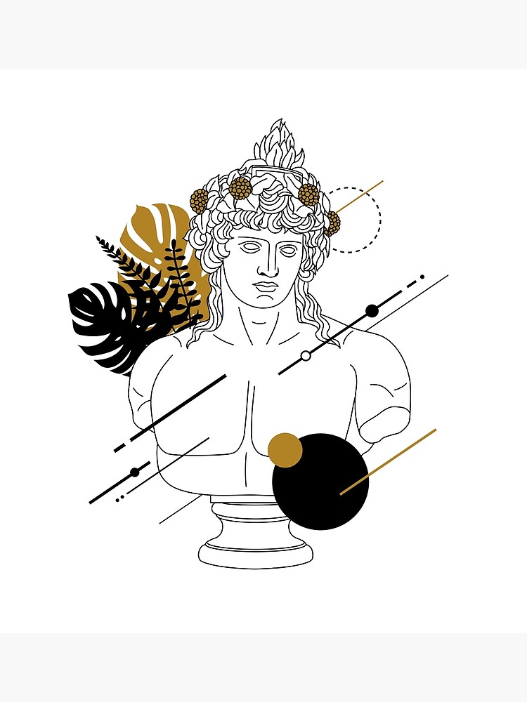 Artemis (Diana). Creative Illustration In Geometric And Line Art