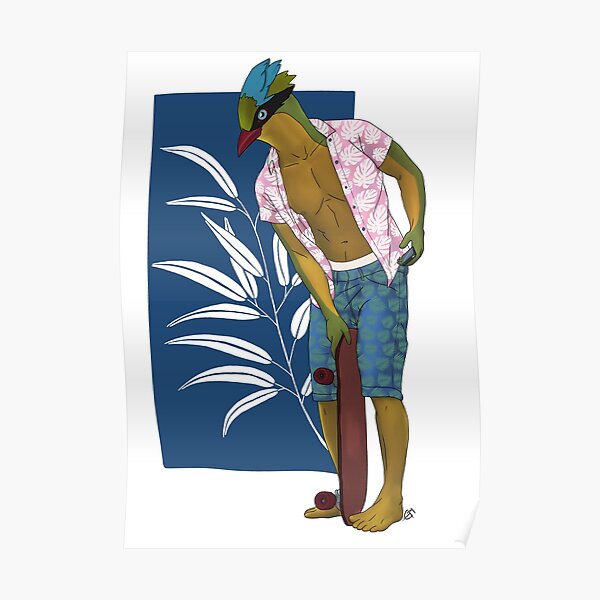 Skater bird Poster