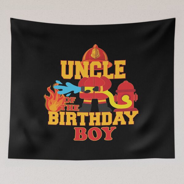 Item preview, Uncle Of The Birthday Boy Firetruck Firefighter Party design designed and sold by Grabitees.