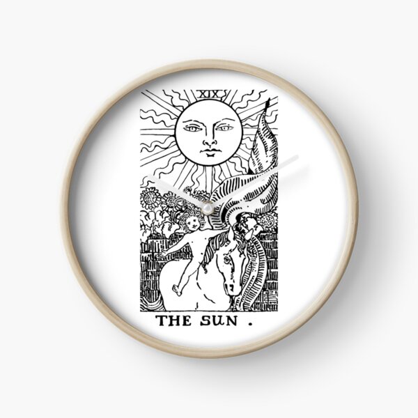 The Sun tarot card deck Clock