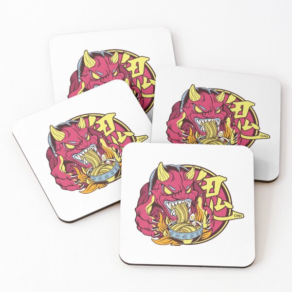 Item preview, Japanese Oni Eating Ramen designed and sold by RealestDesigns.