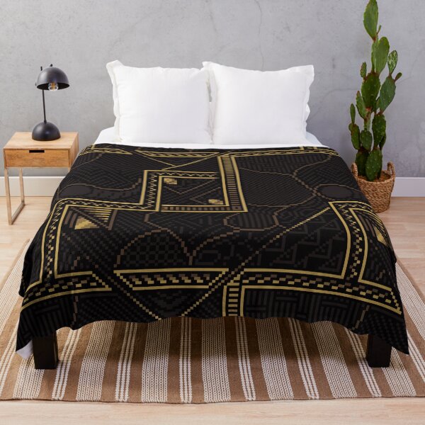 Aperçu de l'œuvre Pixel Golden Luxury Flourish Pattern créée et vendue par Gavirlas.