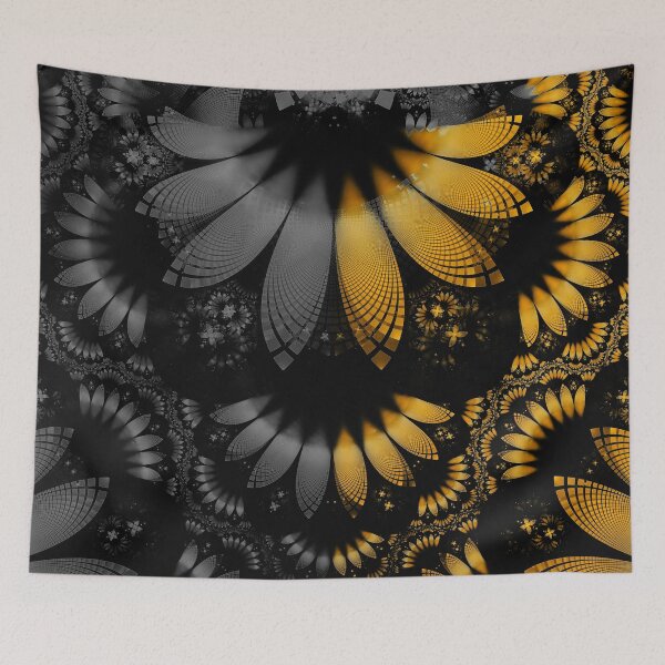 Item preview, Flared Golden Yellow Feathers amid Black Onyx designed and sold by San Jaya Prime.