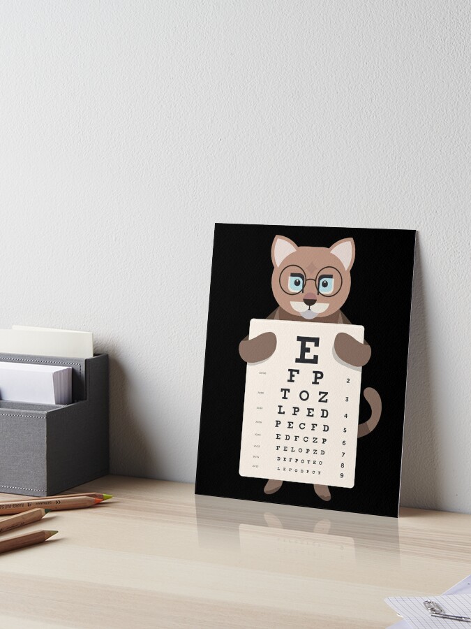 Optician Eye Test Ophthalmologist Chart Art Print by