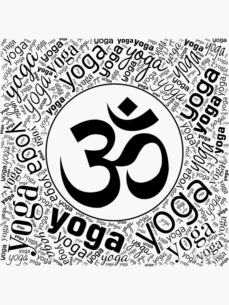 "Yoga Om Symbol" Sticker by MarkTees Redbubble