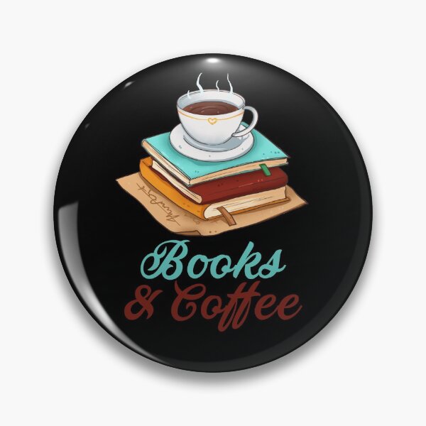 Books And Coffee Pin