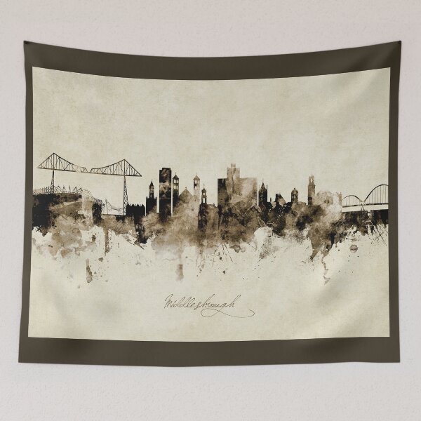 Item preview, Middlesbrough England Skyline designed and sold by ArtPrints.