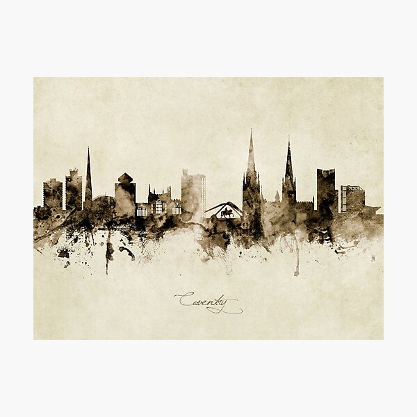 Item preview, Coventry England Skyline designed and sold by ArtPrints.
