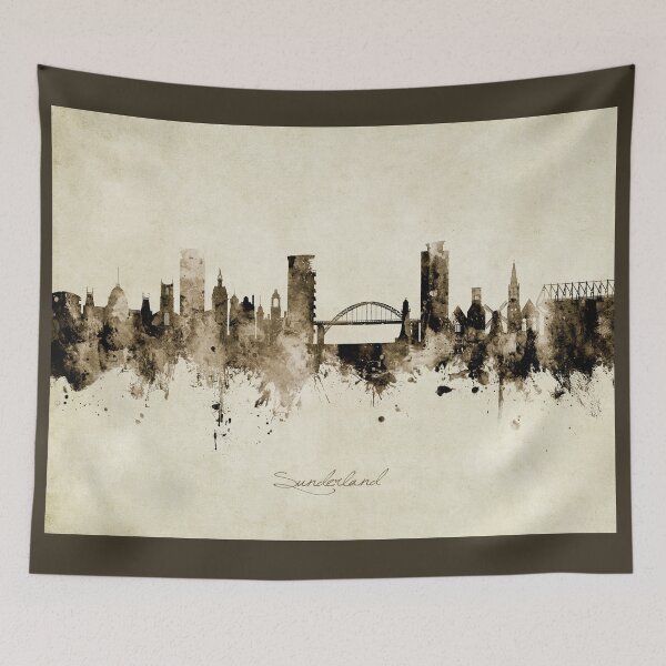 Item preview, Sunderland England Skyline designed and sold by ArtPrints.