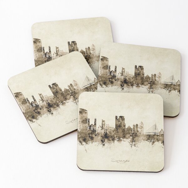 Item preview, Swansea Wales Skyline designed and sold by ArtPrints.