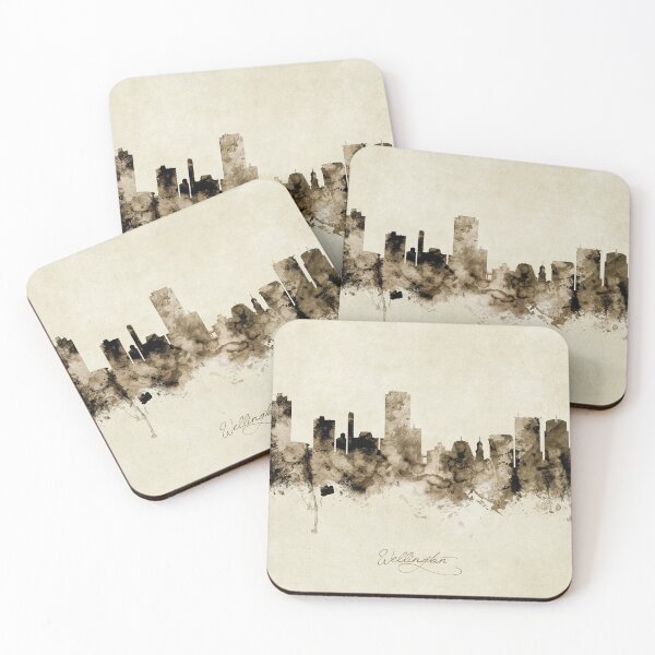 Item preview, Wellington New Zealand Skyline designed and sold by ArtPrints.