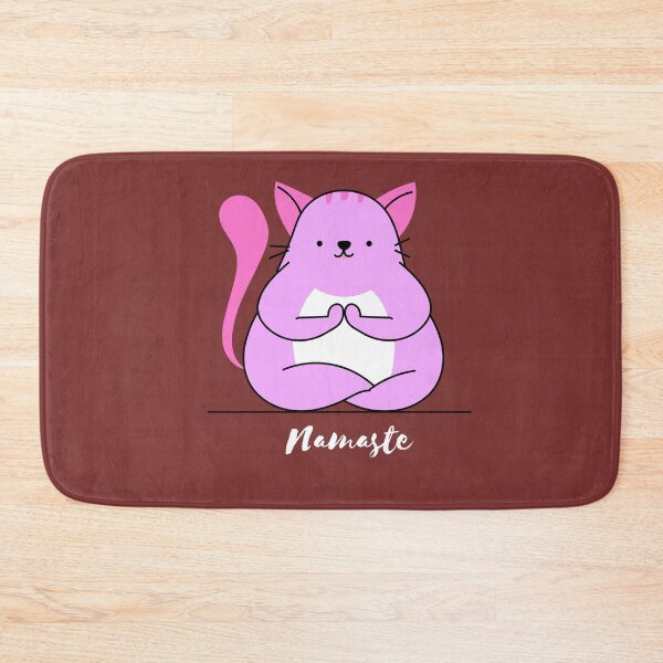 Item preview, Namaste- Nameowste- Kawaii-  Cute Cat Doing Yoga designed and sold by EvaWolf.