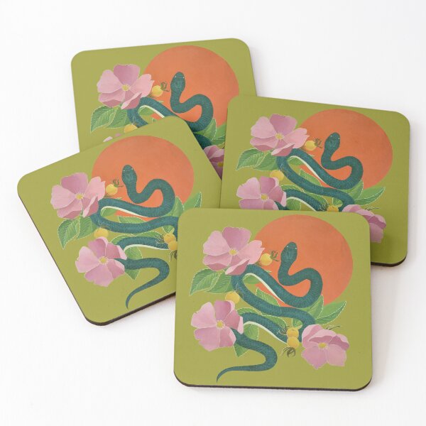 Item preview, Snake with Roses designed and sold by Charlie PS Corrigan.